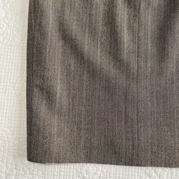 CHRISTIAN LACROIX Brown Wool with Abstract Velvet detail Around Waist Skirt Sz 4 - Picture 10 of 16